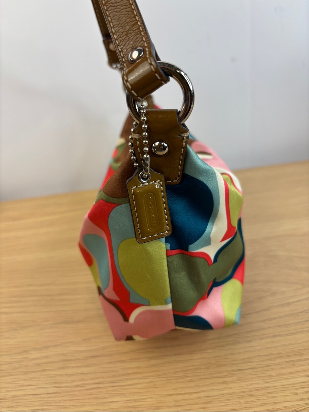 Vintage Coach Y2K Multicolor Scarf Print Mini Bag - Picture 2 of 12